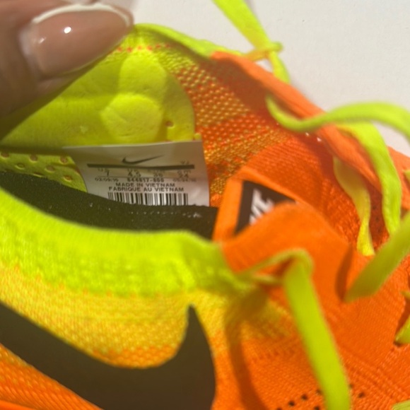 Nike Free Bright‎ Orange and Neon Yellow Sneakers - Picture 5 of 5